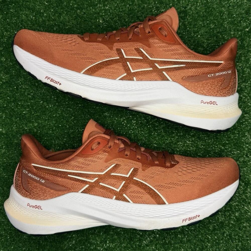 ASICS GT-2000 12 Women’s Running Shoes Diva Orange/White Size 8 Pre-Owned Good
